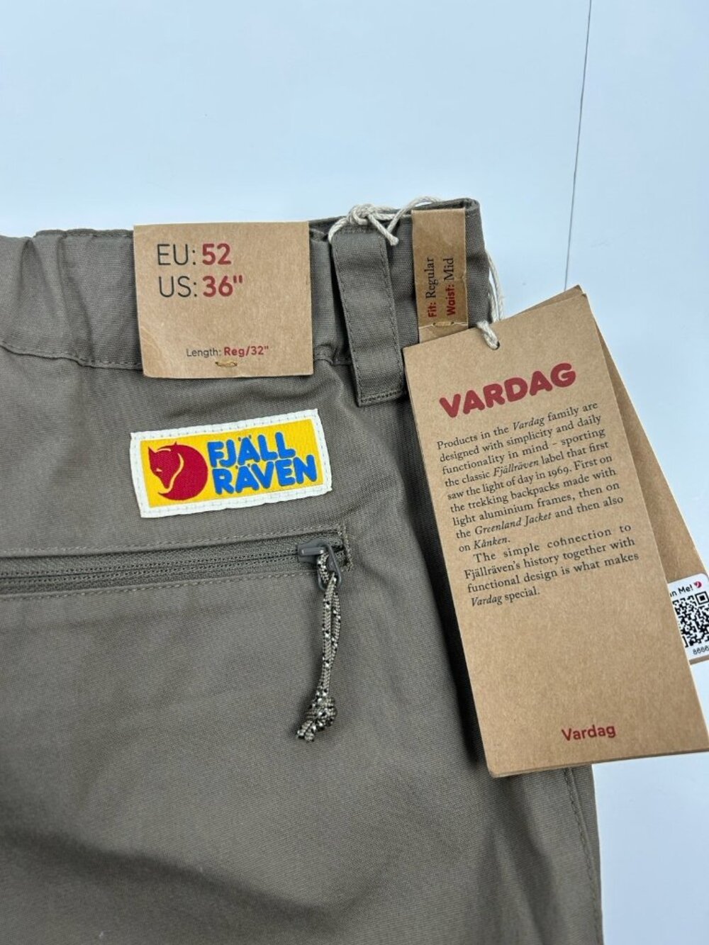 Fjallraven Men's Vardag Trouser 36" Suede Brown NEW 32 Inseam - Picture 7 of 12